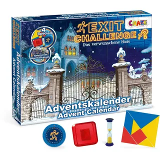 EXIT Challenge Adventskalender Kinder - Escape Game Spielzeug Adventskalender , Kinderbrettspielkalender Brettspiele Frühlernspielzeug 24 Rätsel | deutsche Sprache