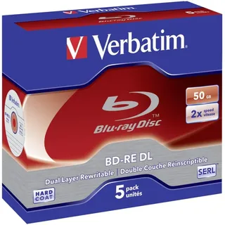 Verbatim 43760 BD-RE Dual Layer Blu-Ray Rohlinge (50 GB, 2X 5er Pack Jewel Case)
