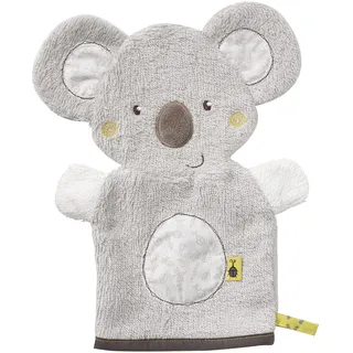 Fehn Waschhandschuh Koala – Waschlappen mit Tiermotiv für fröhlichen Badespaß, für Babys und Kinder ab 0+ Monaten
