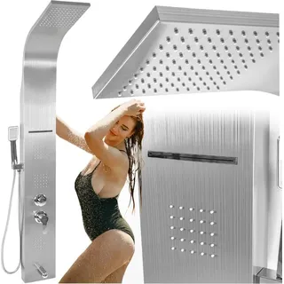 Duschpaneel mit Hydromassage, Wasserhahn, Säule, Dusche, Regendusche