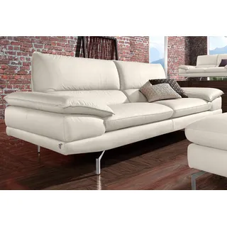 CALIA ITALIA 3-Sitzer »Dave, italienisches Designsofa, mit erstklassigem Sitzkomfort«, in zwei Lederqualitäten und toller Detailverarbeitung CALIA ITALIA altweiß