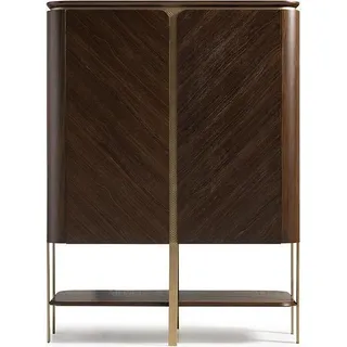 Barschrank Schrank Holzschrank Holz Bar Braun Getränke Design Flaschen - Braun