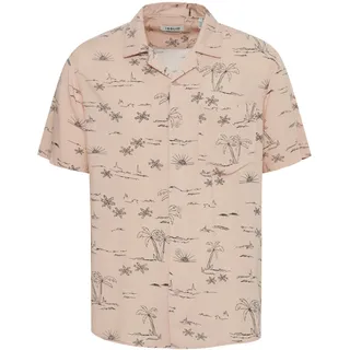 Kurzarmshirt SOLID "Kurzarmhemd SDIan", Herren, Gr. XXL, braun (rugby tan), Obermaterial: 100% Viskose CV., Hemden Kurzarmshirt