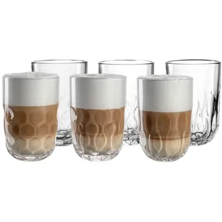 LEONARDO GOCCE Latte Macchiato Glas 0,39 l 6-tlg.