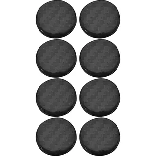 YINETTECH 8 Stück Autotürschloss Schlüssellochaufkleber Anti-Rost-Schutzkappe Verkleidung Epoxid-Aufkleber Abdeckung Selbstklebend Auto Außentür Schloss Schlüsselloch Zubehör 20 mm Kohlefaser