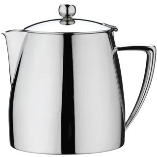 Café Stål Art Deco DTP-05DW Doppelwandige Teekanne aus hochwertigem 18/10 Edelstahl – Hochglanzpolitur, 17oz
