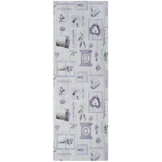 Atticgo Küchenteppich Violett Sally 48/200 cm , Textil , Baum/Pflanze/Natur , Rechteckig , 48x200 cm , antistatisch, pflegeleicht, rutschfeste Unterfläche, waschbar , Teppiche und Böden, Teppiche, Teppichläufer, Küchenteppiche