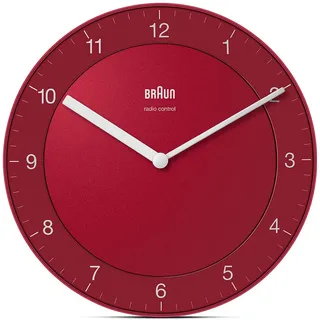 Braun BC06R-DCF Klassik Funkwanduhr - Rot
