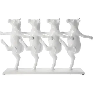 Kare Design Deko Figur Dancing Cows, Weiß, Deko Objekt, Kuh Motiv, Deko für Regal oder Sideboards, Büro Dekoration, 23x40x7 cm