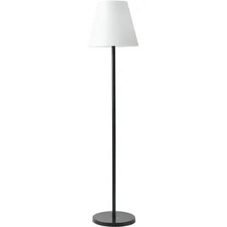 Beliani Außenleuchte Kunststoff/Metall IP54 Solar LED Schwarz/Weiß mit Fernbedienung