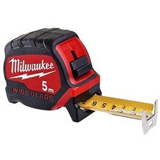 Milwaukee 4932471815 Maßband, breite Klinge, 5 m, Rot