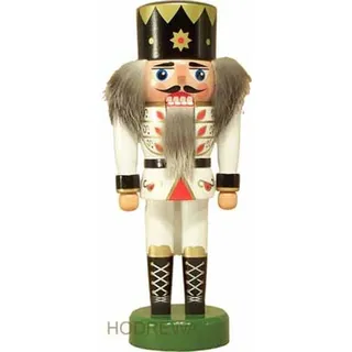 Nussknacker König weiß 21cm NEU Nußknacker Figur Erzgebirge Weihnachtsfigur