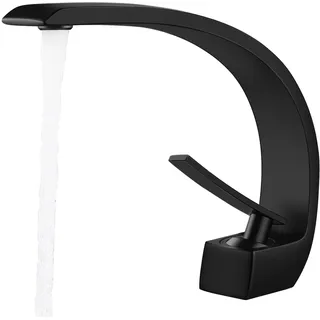 Wasserhahn Bad Schwarz Waschtischarmatur Mischbatterie Waschbecken Armaturen Badarmatur Waschbecken Waschbeckenarmatur Messing, Kaltes und Heißes für Badezimmer Toiletten Oder Gäste Wc