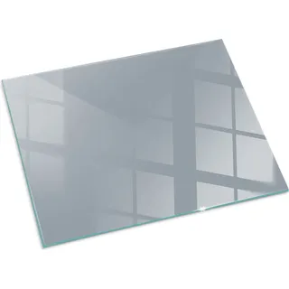 Farbe Grau – Glasbodenplatte für – Kaminofen – Kaminplatte Glas – Schutzglas – Funkenschutzplatte –Glasbodenplatte Feuerfeste – Hitzeschutzplatte – Bodenschutz aus Glas – 80x60 cm