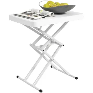 Outsunny Beistelltisch 65 x 45 x 70 cm Weiß
