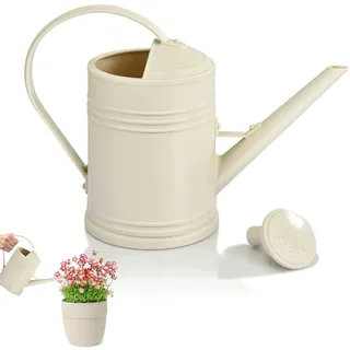 Dasing Gießkanne aus Kunststoff, Gießkanne, Pflanzengießkanne, Zimmerpflanzen, langer Auslauf, Blumengießkanne zum Bedienen, perfekt für Gartenbewässerung, Pflanzen, Blumen (weiß)