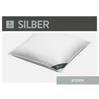 SPESSARTTRAUM 3-Kammer-Kopfkissen Silber 40 x 80 cm Weiß