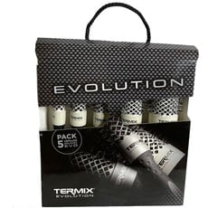 Termix Evolution Soft. Professionelle, thermische Rundhaarbürste mit Keramikrohr für den Friseursalon. Spezielle Bürste für feines Haar. Anti-Haft-Rohr. Set mit 5 Bürsten.