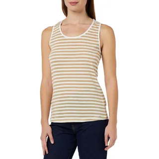 Timezone Damen Stripe Tank Top T-Shirt, braun, M