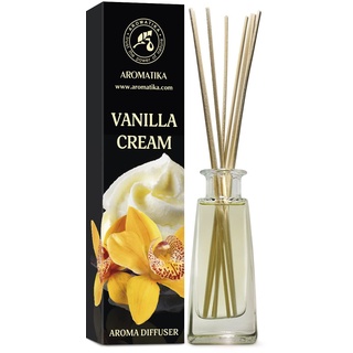 Vanillecreme Aroma Diffusor 100 ml - Duftvase - Raumduft - Lufterfrischer - Vanille-Creme Duftdiffusor - Raumbeduftungsmittel - Reed Diffuser