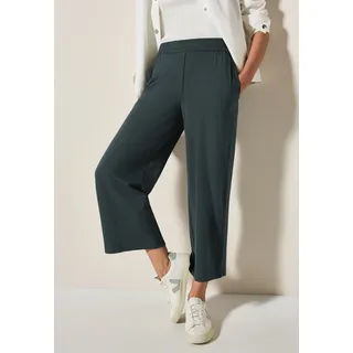 Culotte CECIL "Style Neele", Damen, Gr. S (38), Länge 26, slate khaki, Jersey, Obermaterial: 95% Viskose, 5% Elasthan, unifarben, loose fit knöchellang, Hosen Culotte, Sommerhose, weicher Viskosemix mit Stretchanteil