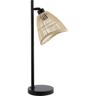 HOME DELUXE Tischleuchte aus Rattan FELIA - Beige | Tischlampe, Rattanlampe, Boho-Tischlampe - Beige