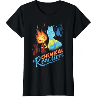 Disney and Pixar’s Elemental Chemical Reaction Ember & Wade T-Shirt, Damen, Schwarz, M