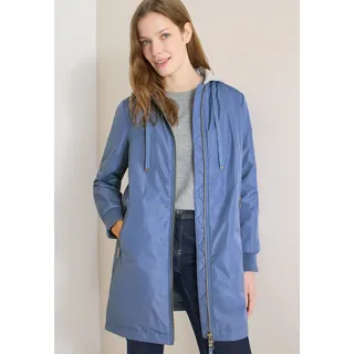 Cecil Langjacke mit Kapuze mit Reißverschlusstasche am Ärmel, mit Kapuze aus Sweatmaterial, coal blau