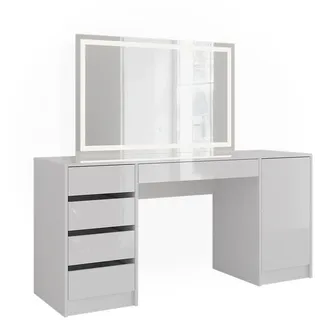 Vicco Schminktisch Sherry, 158.2 cm mit LED-Spiegel