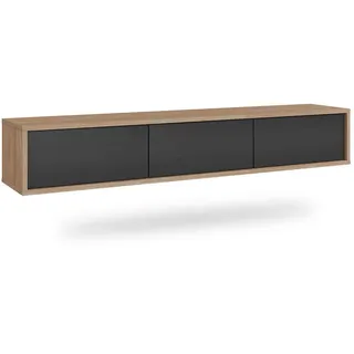 petits-meubles Idra TV-Rack 180x32x36 cm Grau Holz