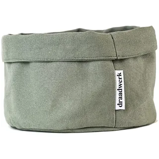 draadwerk® Brotkorb Stoff | Brötchenkorb | Aufbewahrungskorb | Frühstückskorb | Aufbewahrungskorb aus 100% Baumwolle | Für Frühstück, Brunchen, Wickeltisch, Aufbewahrung & Feiertage (Khaki)