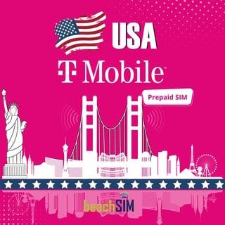 beachSIM T-Mobile USA SIM unlimitierte Daten & Telefonie & SMS (USA - 9 Tage)