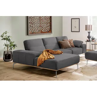 W.Schillig Eckcouch Leder 3-Sitzer Grau