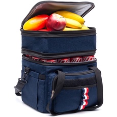 20L wasserdichter kühltasche mit guter Isolation kühltasche Kühlbox Picknicktasche für Camping und Wandern (Vintage-Blau)