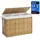 3 Fächern 200 L Wäschebox aus synthetischem Rattan und Griffen geflochten faltbar herausnehmbarer Wäschesack naturfarben LCB320Y01