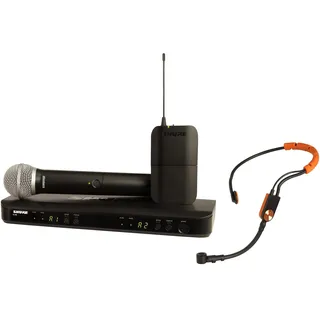 Shure BLX1288/SM31 UHF Wireless Mikrofonsystem - Perfekt für Kirche, Karaoke, Bühne - 14-Stunden Akkulaufzeit, 100m Reichweite | Enthält Hand- und Headset-Mikrofone, Dual-Channel-Empfänger | K3E Band