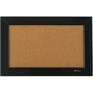 Quartet Home Decor Natur Kork Pinnwand, Ebenholz Rahmen (Schutzhülle für Kaminholz) 28 x 43 cm / 11 x 17 Inches schwarz