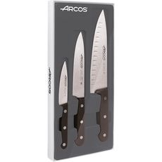 Arcos 807410 Serie Universal - Küchenmesser Set 3 Stück (3 Kochmesser) -,Klinge Nitrum Edelstahl Edelstahl - HandGriff Polyoxymethylen (POM) Farbe Schwarz