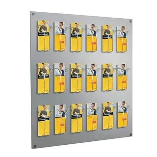 Kerkmann Focus DL Prospekthalter Wandmontiert Silber 6203 75 x 6,5 x 100 cm,
