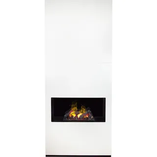 Xaralyn Wasserdampf-Kamin - Ambiance ECW - weißes Holz - mit Fernbedienung - Opti-Myst elektrischer Dekokamin - Cassette 600 - Tunnelkamin - Raumteiler - Weiß