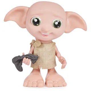 Spin Master 6067280 Wizarding World Harry Potter, interaktive Magical Dobby Elfenpuppe mit Socke, über 30 Geräusche und Sätze, 21,6cm, Spielzeug für Kinder, Black
