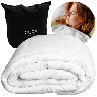 CURA Pearl Classic Gewichtsdecke 135x200 5kg - Anti Stress Therapiedecke - Schwere Decke für tiefen Schlaf und bessere Erholung - Schwere Bettdecke aus 100% Baumwolle - Heavy Weighted Blanket