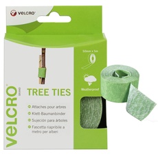 VELCRO Marke | Baumgurte | Vielseitige und vielfältige Gartenbänder zum Sichern und Stabilisieren junger Bäume | Grün | 50mm x 5m