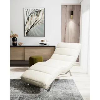 Livetastic Relaxliege , Weiß , Textil , 65x65-95x171 cm , Made in Eu , Relaxfunktion, Rücken echt , Wohnzimmer, Sessel, Relaxliegen