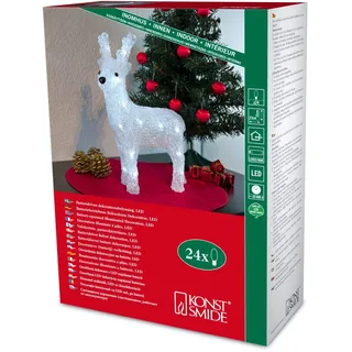Konstsmide Christmas Rentier B: 23 H: 32 cm, batteriebetrieben, LED, 6158-203,
