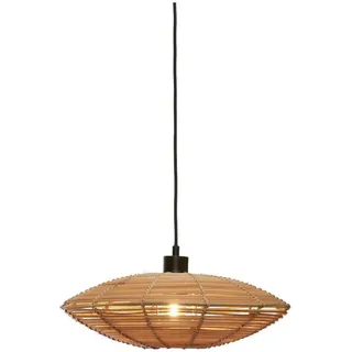 Good & Mojo Hängeleuchte , Naturfarben , Holz , Rattan , rund , 40x10x40 cm , LED-Leuchtmittel austauschbar , Lampen & Leuchten, Innenbeleuchtung, Hängeleuchten, Pendelleuchten