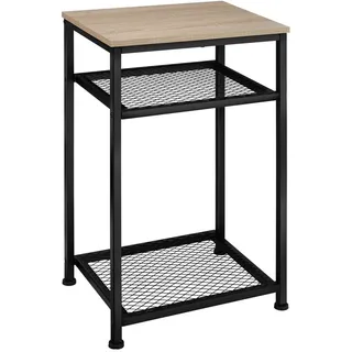 tectake Beistelltisch York,45,5 x 36 x 75,5 cm,Industrial Holz hell, Eiche Sonoma , Naturfarben , Beton Optik , 45.5x75.5x36 cm , Wohnzimmer, Wohnzimmertische, Beistelltische