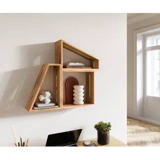 3er-Set-Designer-Wandregal Wyatt 70x55 cm Akazie Natur