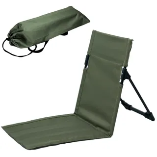 Piashow Sitzunterlage Outdoor, Bodenstuhl Outdoor mit Rückenstütze, Tragbar Klappkissen Strand Sitz für Strand Picknick Camping Outdoor Konzerte (Grün)