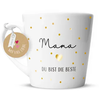 Amari ® Mama Tasse (Herz) - Geburtstagsgeschenk für Mama - Muttertagsgeschenk Tasse - Beste Mama Geschenk - Tasse Mama - Mutter Tasse Geschenk - Teetasse Mama